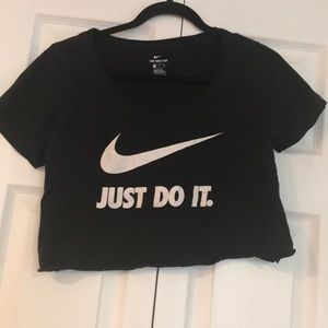 NIKE black crop top